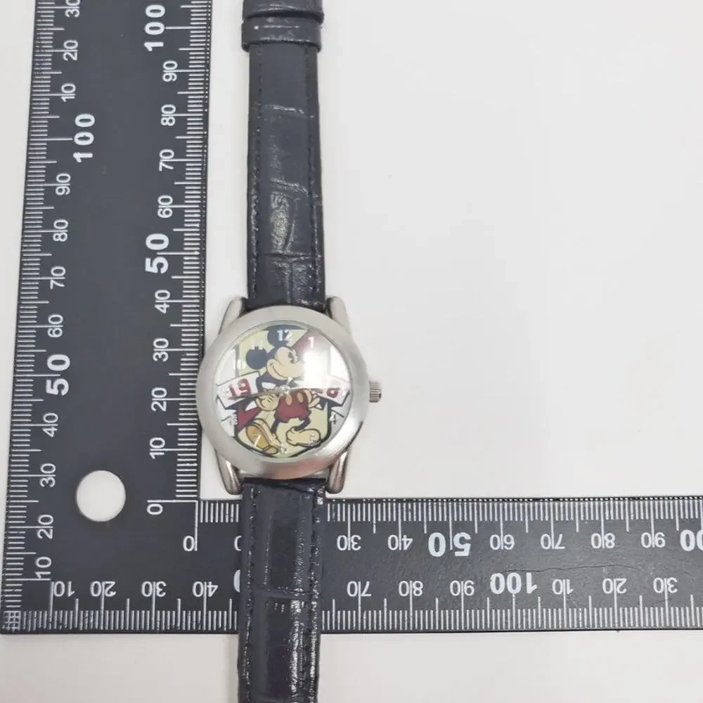 Disney Parks 1928 Mickey Mouse Watch Black Leather LR